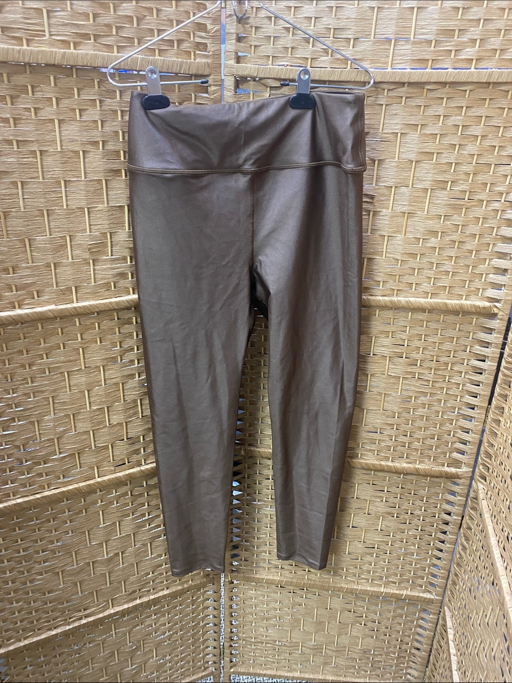 Nola Brown Faux Leather Leggings